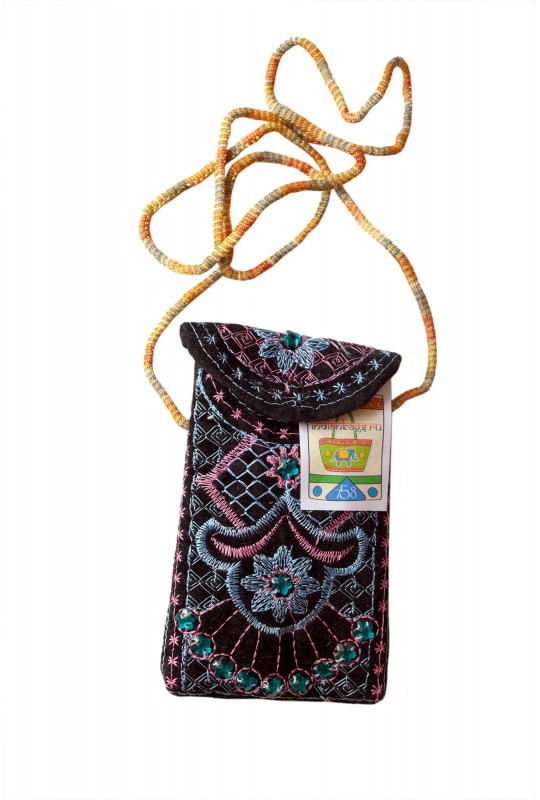 Индийский кисет ручной работы 758 (13 x 8 см)
