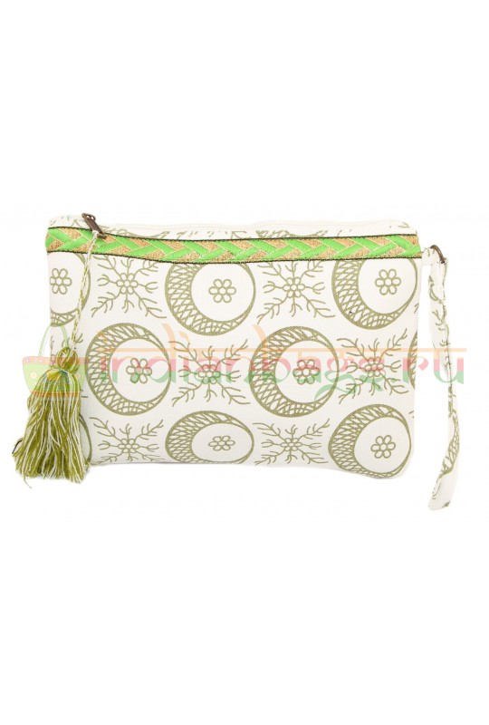 Сумка-косметичка текстильная с декоративной отделкой