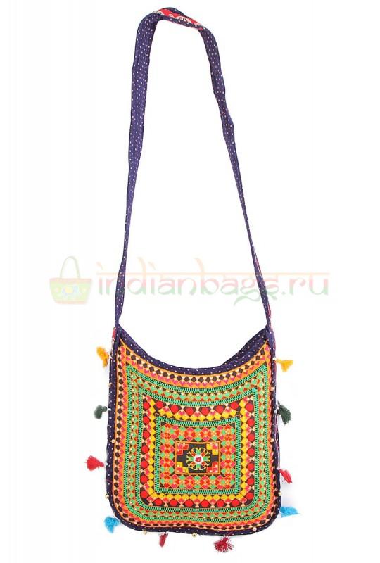 Наплечная индийская сумка #627/4