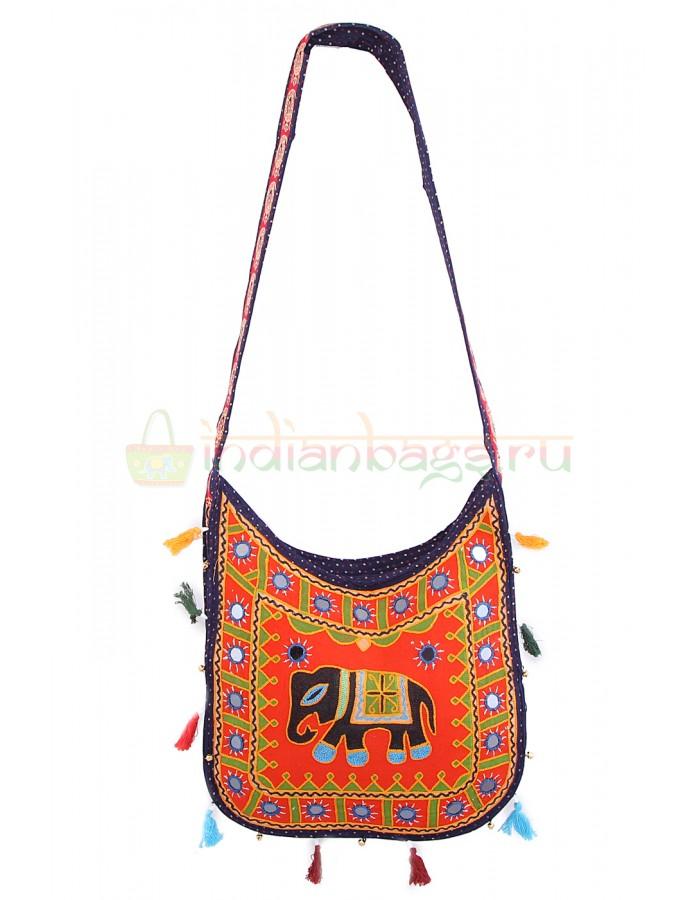 Наплечная индийская сумка #622/6