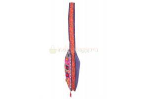 Наплечная индийская сумка розового цвета с паттерном #624/6 вид сбоку