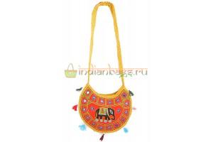 Купить  индийскую жёлтую этно сумку #619/9 в интернет-магазине индийских сумок «IndianBags.ru»