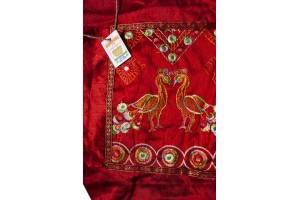 Наплечная индийская сумка с павлинами 768