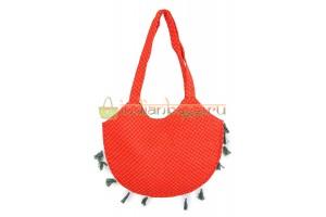 оранжевая индийская этно сумка с вышивкой #628/2