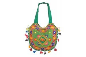 Купить индийскую хозяйственную этно сумку ручной работы со слоном и вышивкой #625/2 в интернет-магазине сумок «IndianBags.ru»