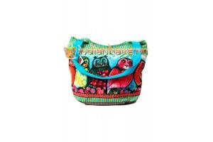 Индийская текстильная сумка с совами #АВ113т