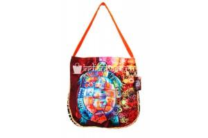 Купить индийскую пляжную хлопковую сумку с совами #АВ120 в интернет-магазине индийских сумок «IndianBags.ru»