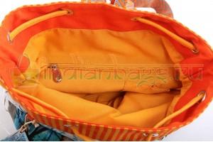 Индийский рюкзак из хлопка с декоративной отделкой #АВ4496