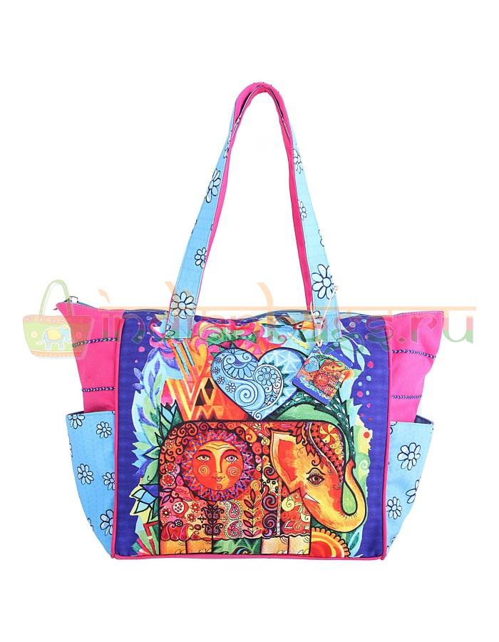 Купить индийскую хозяйственную хлопковую сумку #АВ4487 в интернет-магазине индийских сумок «IndianBags.ru»