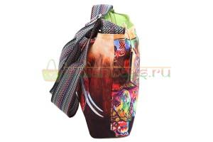 Индийская наплечная текстильная сумка #АВ4479