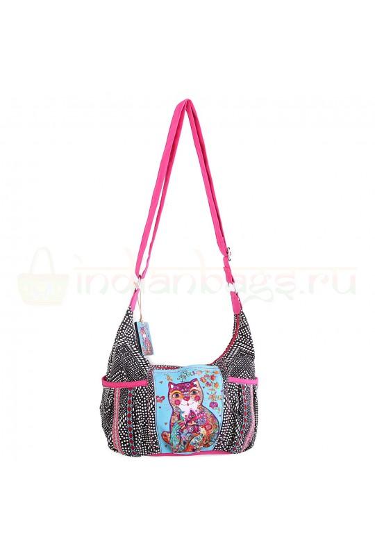 Индийская наплечная текстильная сумка #АВ4464