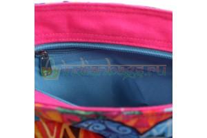 Индийская наплечная текстильная сумка #АВ4489